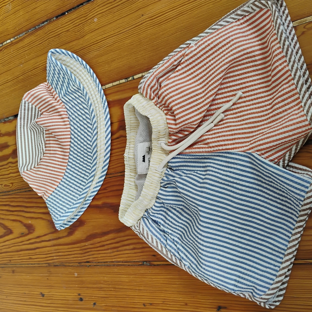 Orange and Blue Foldable Summer Hats